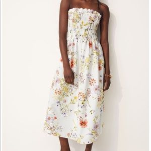 H&M strapless smocked dress